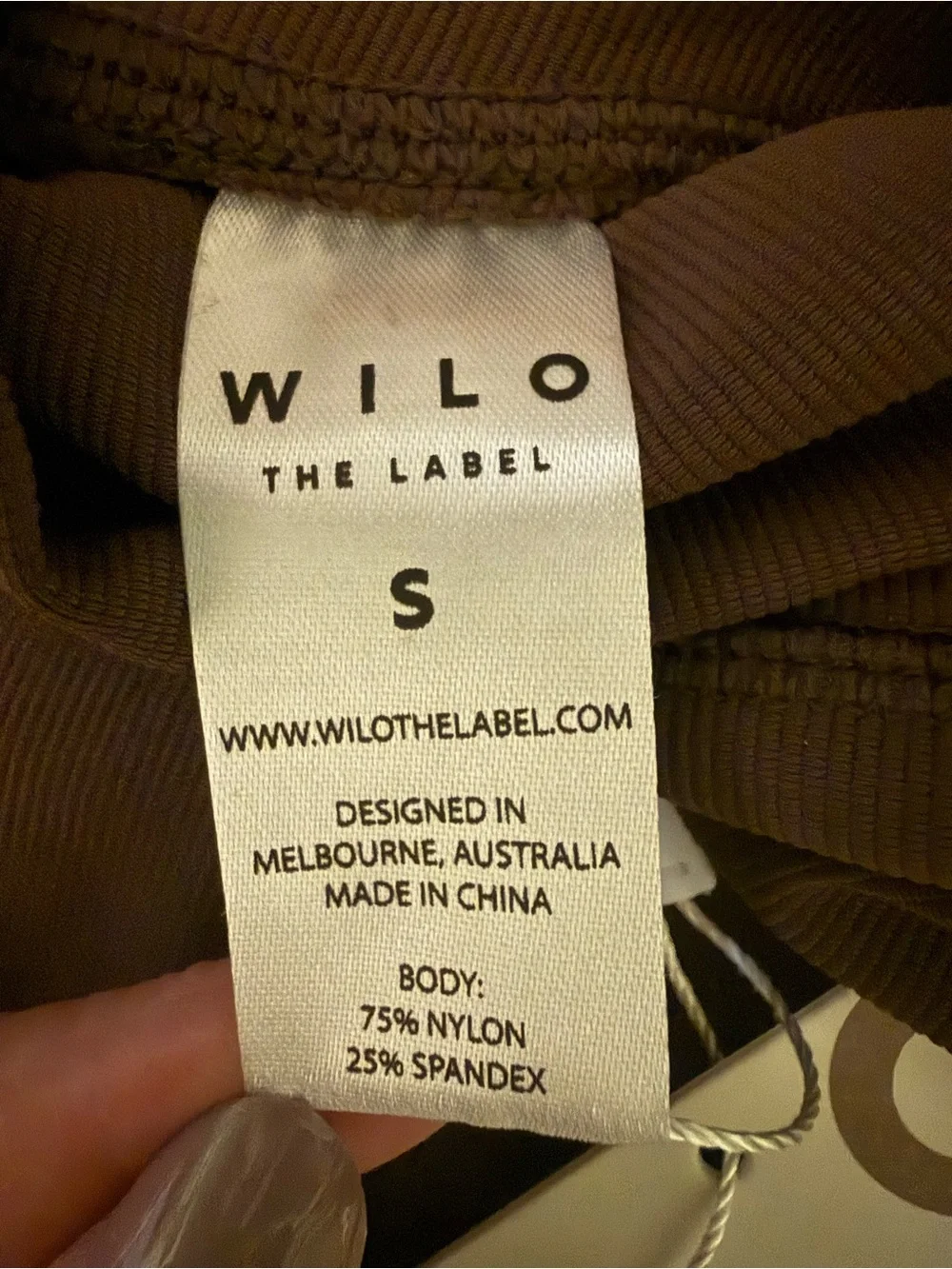 WILO The Label Wellness Club Active Set S Brown Hoodie Legging Lounge Travel NWT